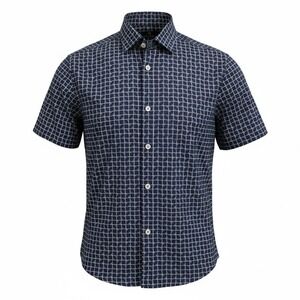 Hart Schaffner Marx Shoreline Collection Mens Short Sleeve Shirt Size M NEW